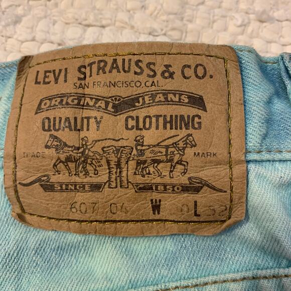 90's Tie Dye Studded Denim Cutoff Jean Shorts - Picture 5 of 8